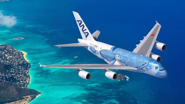 ハワイに就航！ANA エアバスA380型機「フライングホヌ FLYING HONU」